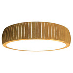Barrel Ceiling Flush Light - Louro Freijo / White