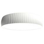 Barrel Ceiling Flush Light - Organic White / White
