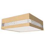 Crystals Square Ceiling Light - Maple / White Acrylic