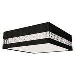 Crystals Square Ceiling Light - Charcoal / White Acrylic