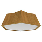 Physalis Ceiling Flush Light - Louro Freijo / White Acrylic