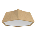 Physalis Ceiling Flush Light - Maple / White Acrylic
