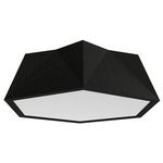 Physalis Ceiling Flush Light - Charcoal / White Acrylic