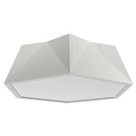 Physalis Ceiling Flush Light - Organic White / White Acrylic
