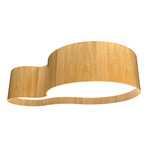 Organic Ceiling Flush Light - Louro Freijo / White Acrylic