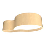 Organic Ceiling Flush Light - Maple / White Acrylic