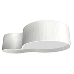 Organic Ceiling Flush Light - Organic White / White Acrylic