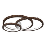 Frame Rings Ceiling / Wall Mount - American Walnut / White
