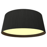 Conical Short Ceiling Flush Light - Charcoal / White Acrylic