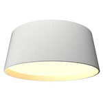 Conical Short Ceiling Flush Light - Organic White / White Acrylic