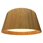 Conical Ceiling Flush Light - Louro Freijo / White Acrylic