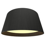 Conical Ceiling Flush Light - Charcoal / White Acrylic