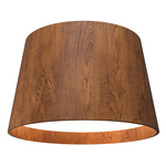Conical Ceiling Flush Light - Imbuia / White Acrylic