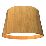 Conical Ceiling Flush Light - Louro Freijo / White Acrylic