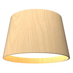 Conical Ceiling Flush Light - Maple / White Acrylic