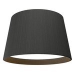 Conical Ceiling Flush Light - Charcoal / White Acrylic