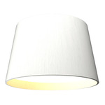Conical Ceiling Flush Light - Organic White / White Acrylic