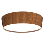Round Tapered Flush Light - Imbuia / White Acrylic