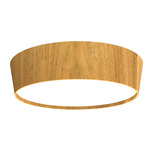 Round Tapered Flush Light - Louro Freijo / White Acrylic