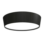 Round Tapered Flush Light - Charcoal / White Acrylic