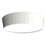 Round Tapered Flush Light - Organic White / White Acrylic
