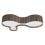 KS Organic Ceiling Flush Light - American Walnut / White Acrylic