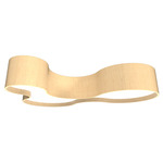 KS Organic Ceiling Flush Light - Maple / White Acrylic