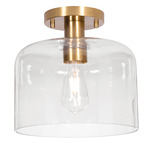 Elsa Ceiling Light - Antique Brass / Clear