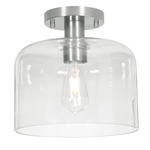 Elsa Ceiling Light - Satin Nickel / Clear