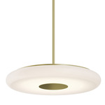 June Color-Select Pendant - Antique Brass / White