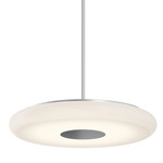 June Color-Select Pendant - Satin Nickel / White