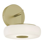 June Color-Select Wall Sconce - Antique Brass / White