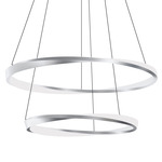 Oberon Color-Select Double Pendant - Satin Nickel / White Oberon Color-Select Double Pendant - Satin Nickel / White
