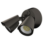 Pratt Color-Select Outdoor Spot Wall Light - Bronze / Clear