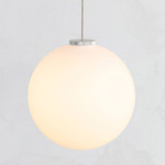 Glass Pendant - Brushed Aluminum / Opal Glass Pendant - Brushed Aluminum / Opal