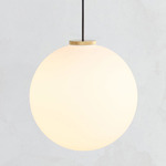 Glass Pendant - Brushed Brass / Opal Glass Pendant - Brushed Brass / Opal
