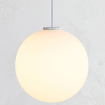 Glass Pendant - Brushed Aluminum / Opal Glass Pendant - Brushed Aluminum / Opal