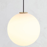 Glass Pendant - Brushed Brass / Opal Glass Pendant - Brushed Brass / Opal