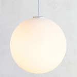 Glass Pendant - Brushed Aluminum / Opal Glass Pendant - Brushed Aluminum / Opal