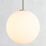 Glass Pendant - Brushed Brass / Opal Glass Pendant - Brushed Brass / Opal