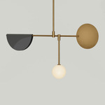 Phase 01 Chandelier - Brushed Antique Brass