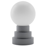 Globe Portable Table Lamp - Iron Grey / White