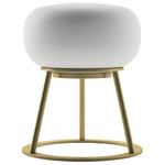 Tripod Portable Table Lamp - Brushed Brass / White