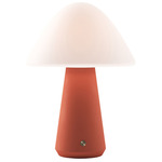 Mushroom Portable Table Lamp - Terracotta / Opal