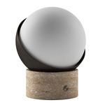 Orb Portable Table Lamp - Travertine / Chocolate Bronze