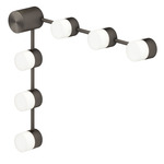 Backstage Corner IP44 Wall Sconce - Satin Graphite / Opal