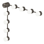 Backstage Corner IP44 Wall Sconce - Satin Graphite / Opal