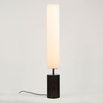 Clopes Floor Lamp - Burnt Wood / White