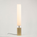 Clopes Floor Lamp - Satin Brass / White
