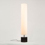 Clopes Floor Lamp - Burnt Wood / White